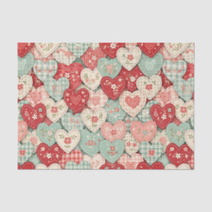 Papel De Seda Bloque de Colcha de Corazón Rústico Multicolor