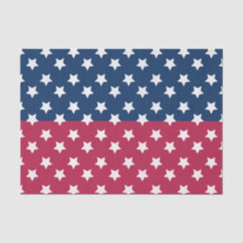 Papel De Seda Bloque de color azul y rojo con estrellas blancas