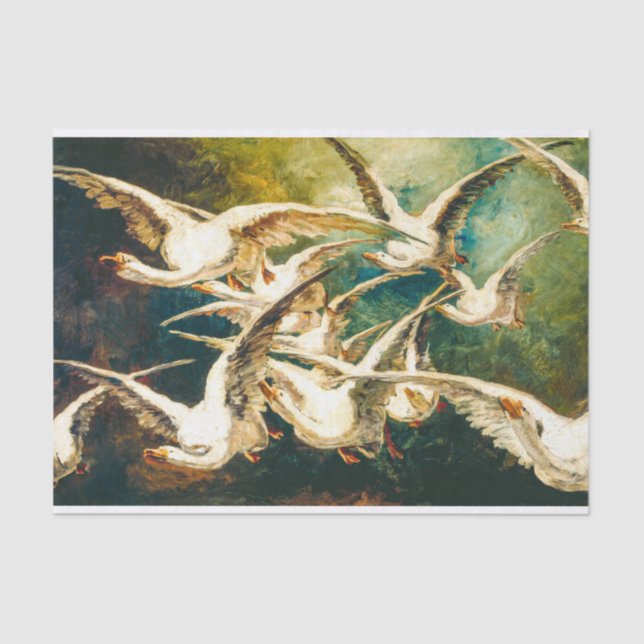 Papel De Seda Bloqueo de Geese Decoupage (Anverso)