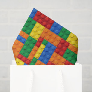 Papel De Seda Bloques de ladrillos de construcción coloridos   P