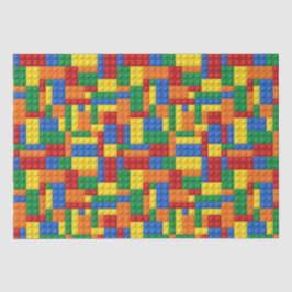 Papel De Seda Bloques de ladrillos de construcción coloridos | P