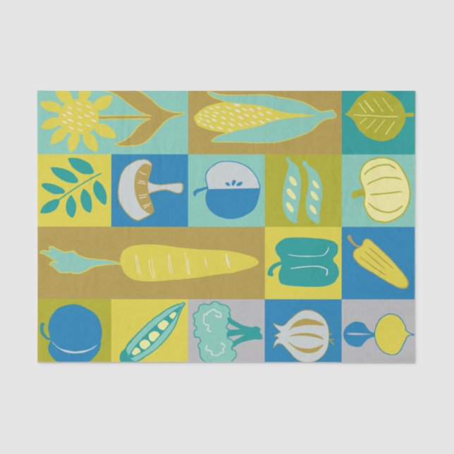 Papel De Seda Bloques de vegetación II (Anverso)