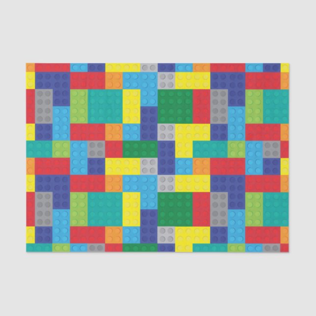 Papel De Seda Bloques huecos plásticos de ladrillos del juguete (Anverso)