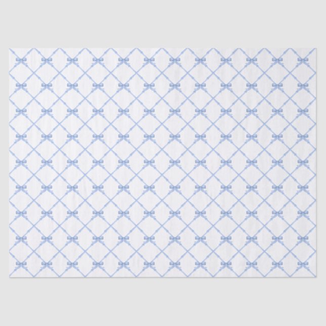 Papel De Seda Blue Bamboo Trellis con arcos (Anverso)