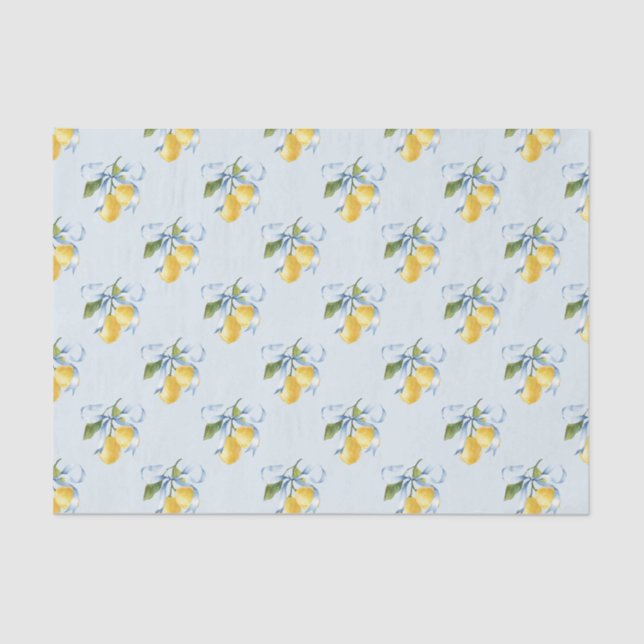Papel De Seda Blue Bow Lemons (Anverso)