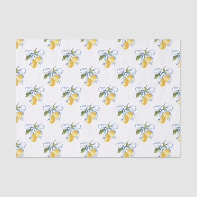 Papel De Seda Blue Bow Lemons (Anverso)