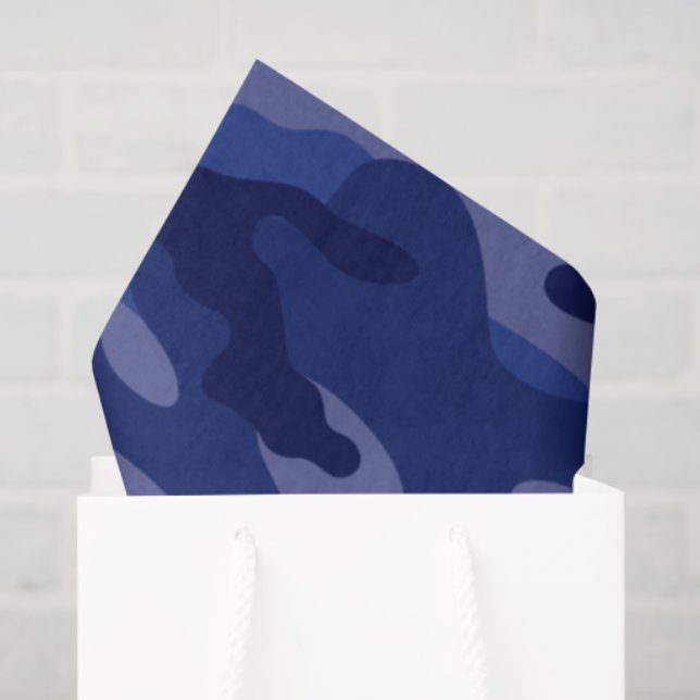 Papel De Seda Blue Camo Adventure Sports Fun (Bolsa de regalo)