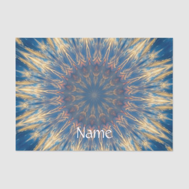Papel De Seda Blue Chakra Kaleidoscope Thunder_Cove (Anverso)
