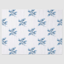 Papel De Seda Blue Christmas Gnomes