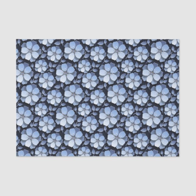 Papel De Seda Blue Daisy (Anverso)