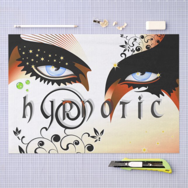 Papel De Seda Blue Eyes Fashion Make Up (Artesanía)