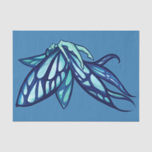 Papel De Seda Blue Fairy Wings Faerie Garden Art