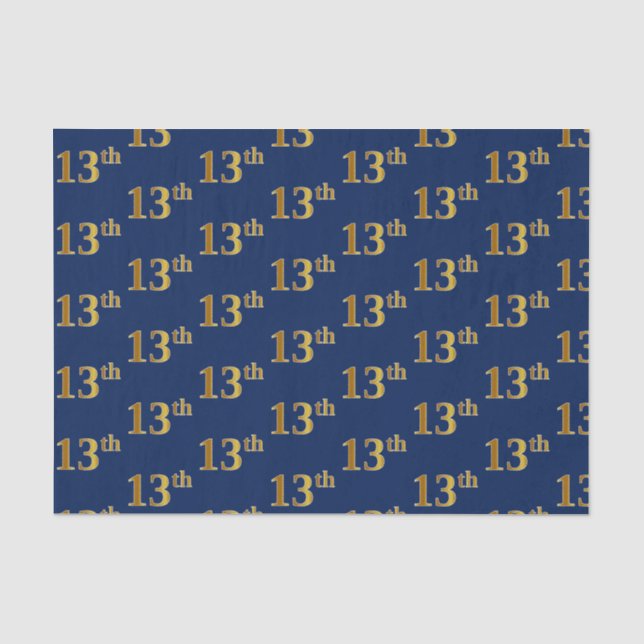 Papel De Seda Blue, Faux Gold 13th (XIII) Event (Anverso)