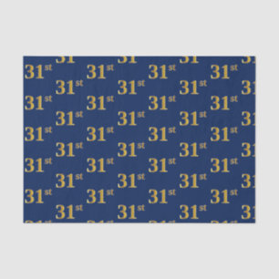 Papel De Seda Blue, Faux Gold 31st (31er) Event