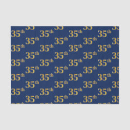 Papel De Seda Blue, Faux Gold 35th (35ª) Event
