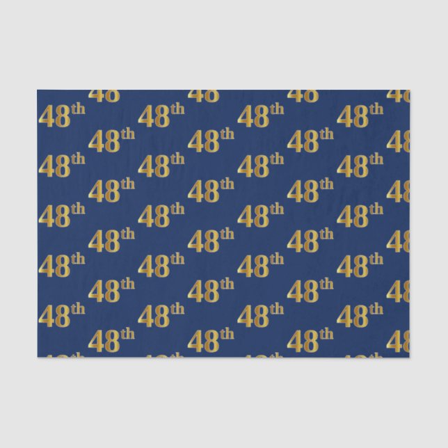 Papel De Seda Blue, Faux Gold 48th (48th) Event (Anverso)