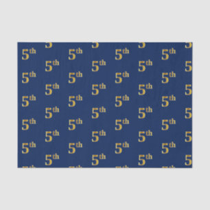 Papel De Seda Blue, Faux Gold 5º (Quinto) Documento de Tejido pa