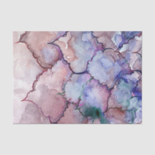 Papel De Seda Blue Floral Abstract Watercolor Blues