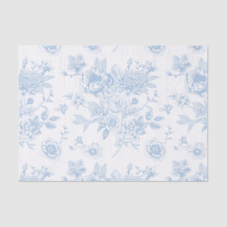 Papel De Seda Blue Floral Toile