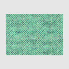 Papel De Seda Blue Green Crushed Glass Mermaid Scales Decoupage