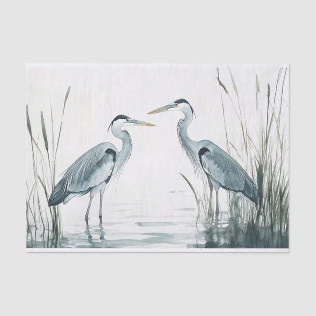 Papel De Seda Blue Herons 6 Decolour Paper (Anverso)