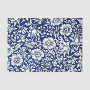 Papel De Seda Blue Mallow, patrón floral vintage de William Mor