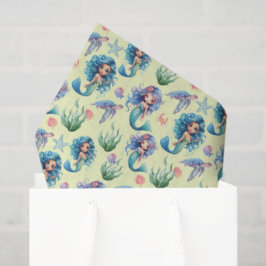 Papel De Seda Blue Mermaid Tissue Paper in Yellow