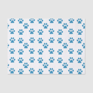 Papel De Seda Blue Pawprints