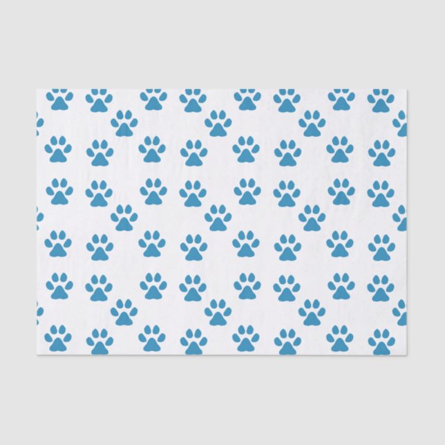 Papel De Seda Blue Pawprints (Anverso)