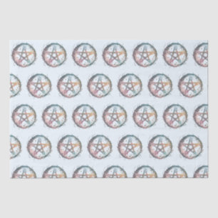Papel De Seda Blue Pentagram Witchcraft Blue Halloween