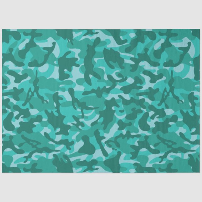 Papel De Seda Blue Persian Camouflage Tissue Paper (Anverso)