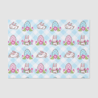 Papel De Seda Blue Plaid Bunny Hop