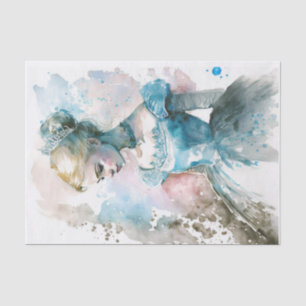 Papel De Seda BLue Princess yendo al baile