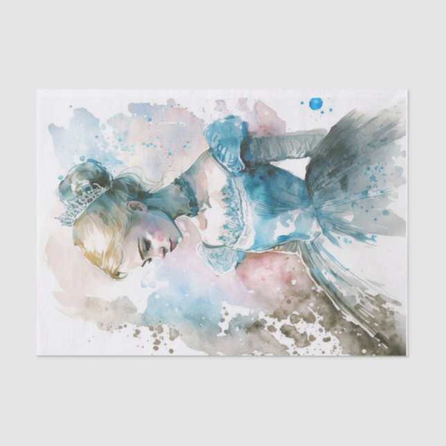 Papel De Seda BLue Princess yendo al baile (Anverso)