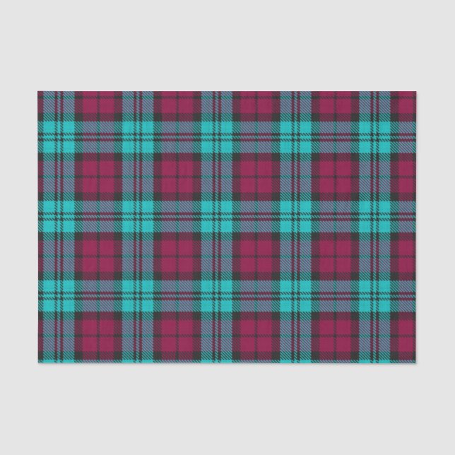Papel De Seda Blue Red Campbell Tartán Blackwatch Plain (Anverso)