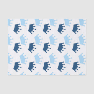 Papel De Seda Blue Royal Crowne Fairytale Princess Baby Shower