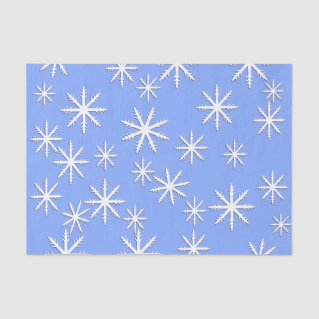 Papel De Seda Blue Skies Snowflakes (Anverso)
