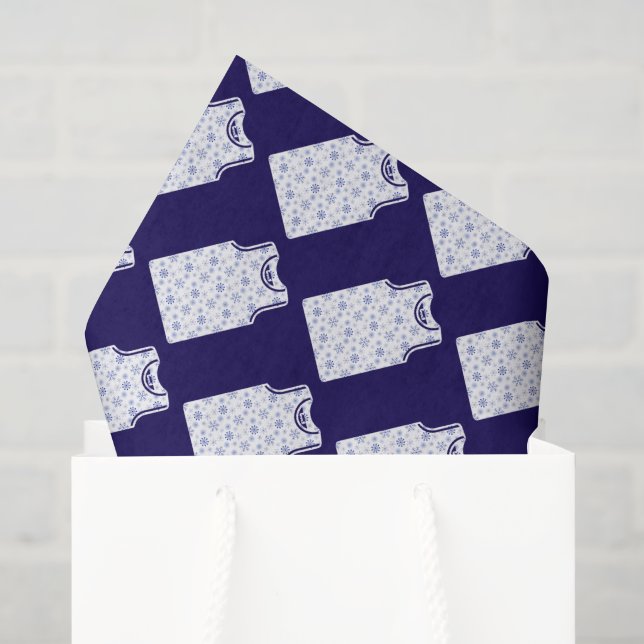 Papel De Seda Blue Snowflake Basketball Jersey (Bolsa de regalo)