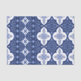 Papel De Seda Blue Tile descodificación de diseño sin fisuras