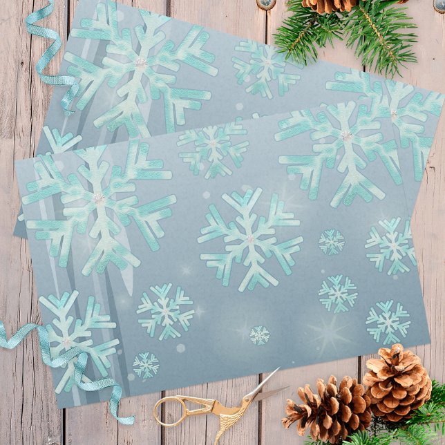 Papel De Seda Blue Verde azulada Winter Wonderland (Subido por el creador)