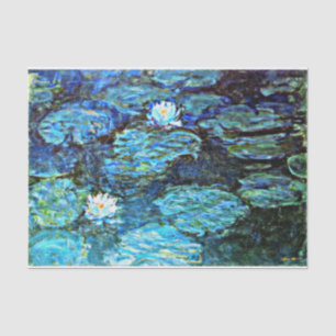 Papel De Seda Blue Water-Lilis, arte fino,