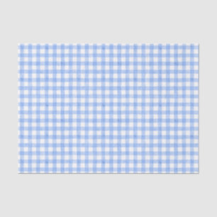 Papel De Seda Blue Watercolor Gingham Tissue Paper