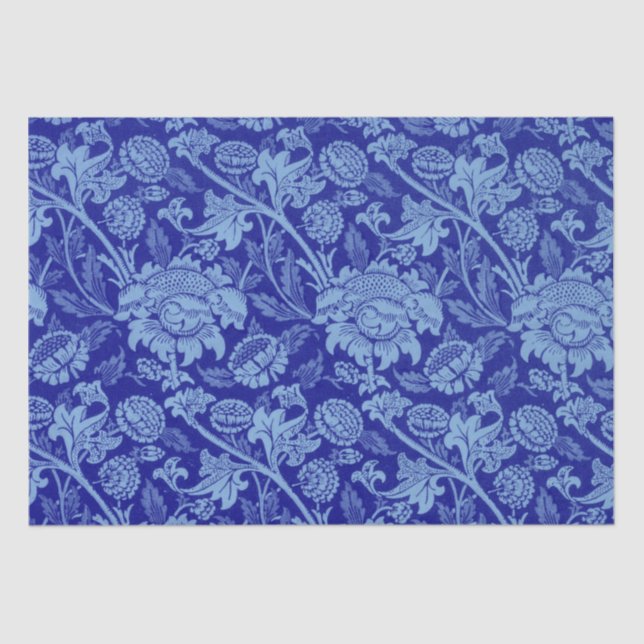 Papel De Seda Blue Wey de William Morris (Anverso)