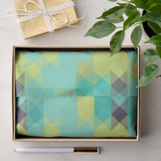 Papel De Seda blue yellow turquoise yellow and aqua 