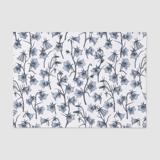 Papel De Seda Bluebells, Harebells, Bellflowers (Anverso)