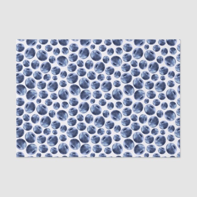 Papel De Seda Blueberries Imprimir patrón de frutas (Anverso)