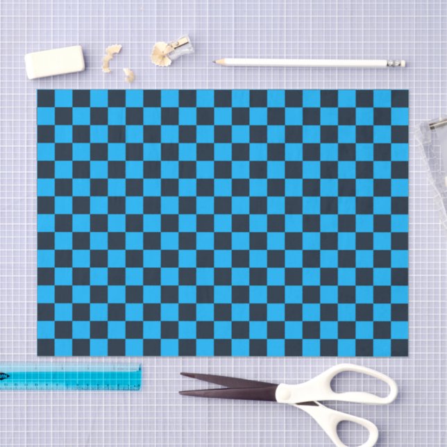 Papel De Seda Blueberry checkered pattern (Artesanía)