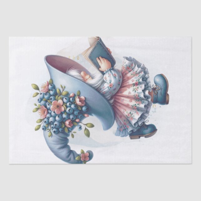 Papel De Seda Blueberry Gnome (Anverso)