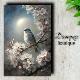 Papel De Seda Bluebird Decoupage Bajo la Luz de la Luna