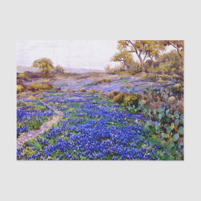 Papel De Seda Bluebonnets en Twilight North, San Antonio, (Anverso)